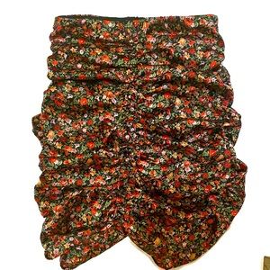 ZARA floral bodycon mini skirt